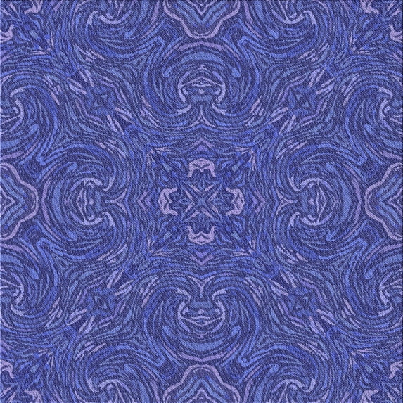 Ahgly Company Machine Washable Indoor Square Transitional Light Slate Blue Area Rugs, 6' Square