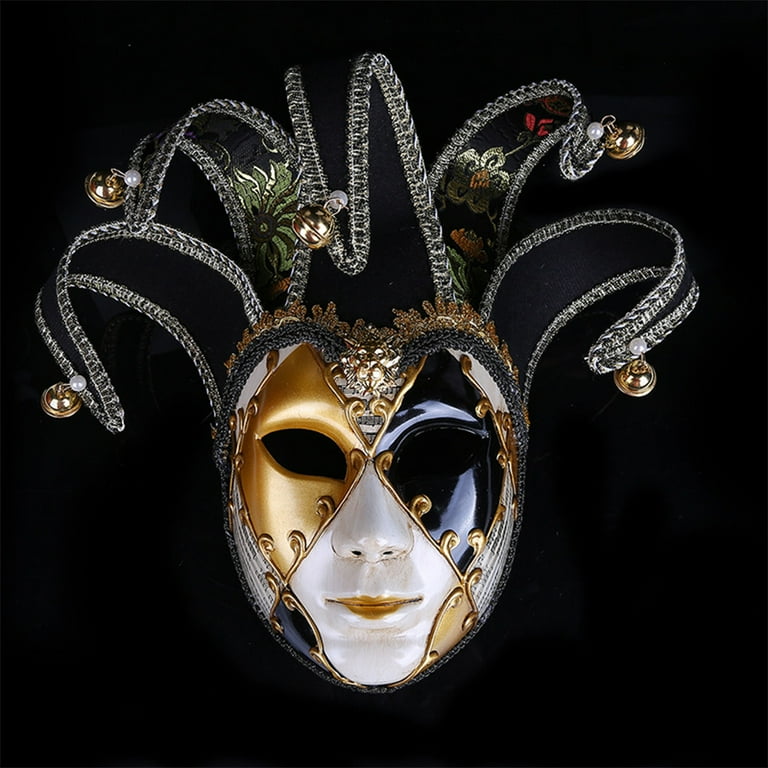 Flower Venetian Masquerade Mask Full Face Lace Rhinestone Women