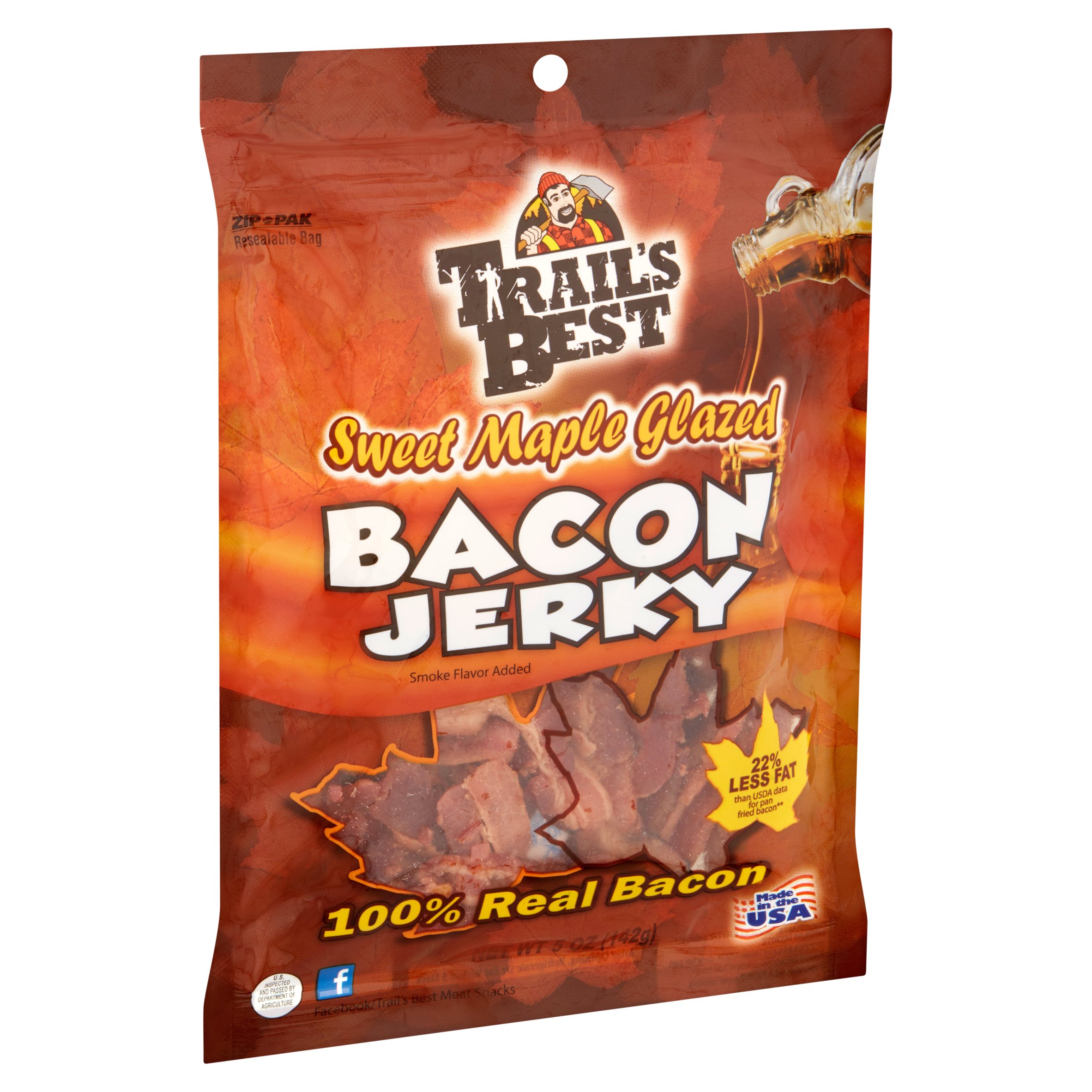 Trail's Best Sweet Maple Glazed Bacon Jerky, 5 Oz. - image 2 of 4