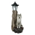 thumbnail image 4 of Woodlands Lone Gray Wolf Greetings Figurine Solar LED Light Lantern Welcome Lamp, 4 of 11