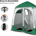thumbnail image 6 of WYDK 2 Room Shower Tent, 7.5 FT Instant Pop Up Shelter with Carrying Bag, Privacy Changing Room Tent,Perfect for Portable Toilet, Camping, Dressing, Outdoor Indoor, Easy Set Up.Dark Green, 6 of 8