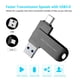thumbnail image 2 of Unidad flash de 256 GB para teléfono, memoria USB C HUNPINS de 170 M/S de alta velocidad, multipuerto, compatible con teléfonos, tabletas y PC Android (negra), 2 of 5