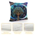 thumbnail image 4 of Orinice Moon Stars Psychedelic Art Graphic Decorative Pillow Cover for Home Couch 22x22in, 4 of 5