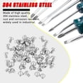 thumbnail image 3 of Tornillos de cabeza plana en estrella Jadeshay 50 piezas M3 Serie 304 Plata, 3 of 6