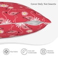 thumbnail image 5 of Bingfone Hello Summer Flamingo Linen Throw Pillow Covers Cushion Case Pocket Button Vintage Farmhouse Pillowcase-20"x20", 5 of 9