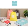 thumbnail image 3 of Irfora 4pcs / lot Set bolsa de viaje de almacenamiento impermeable bolsa de cordón de nylon hombres y mujeres ropa plegable Organizadores clasificados zapatos de embalaje bolsas de equipaje (rosa) Irfora Bolsa de almacenamiento, 3 of 7