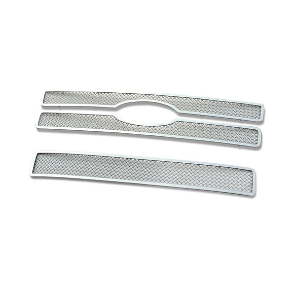 APS Compatible with Ford Escape 2008-2012 Main Upper Lower Bumper Stainless Steel Chrome Mesh Front Grill Grille Insert Combo F77828T