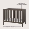 thumbnail image 2 of Cuna Abatible de Madera Foundations Mini London Color Dapper Grey, 2 of 5