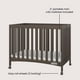 thumbnail image 2 of Cuna Abatible de Madera Foundations Mini London Color Dapper Grey, 2 of 5