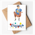 thumbnail image 1 of Pintura acuarela miaoji gato chicos Sobre de la Carta de felicitación de la tarjeta de matrimonio, 1 of 4