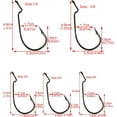 thumbnail image 7 of 100pcs Jig Fishing Hooks Wide Gap Offset Worm Hooks Set Fishing Hook For Bass Fishing (1/0), 7 of 7