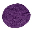 thumbnail image 2 of Limei Soft Lightweight Crochet Hats Ribbed French Berets Beanie Slouchy Knit Beret Hat for Women (Purple), 2 of 7
