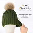 thumbnail image 4 of FURTALK Womens Winter Knitted Beanie Hat with Faux Fur Pom Warm Knit Skull Cap Beanie for Women, 4 of 6