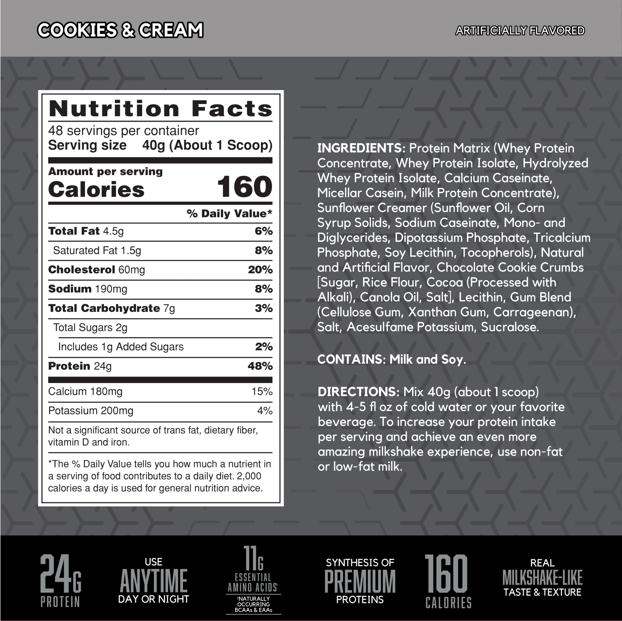 BSN Syntha-6 Edge®, Protein Powder Drink Mix, Cookies & Cream, 4.23 lb (1.92 kg)