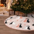 thumbnail image 6 of Daiia White And Black Rabbit Drawing Merry Christmas Tree Skirt , Xmas Large Lace-up Tree Skirt, Santa Snowflakes Rustic Home Decorations New Year Party Farmhouse Decor-48", 6 of 7