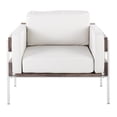 thumbnail image 5 of LumiSource Kari Farmhouse Faux Leather Accent Chair, White/Gray, 5 of 5