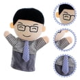 thumbnail image 4 of EeaseCA 1 Pc Cartoon Hand Puppet Adorable Family Hand Doll Toy Plush Storytelling Toy, 4 of 8