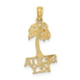 thumbnail image 4 of 14K Yellow Gold SIESTA KEY Under Palm Tree Sign Pendant, 4 of 4