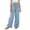 0-Blue193, variant on Oiyii Girl's Casual Beach Wide Leg Pants Loose Fit Straight Palazzo Pants, Sizes 4-15