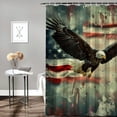 thumbnail image 2 of Orinice Bald Eagle Flag Flying Bathroom Decor Set - Colorful Luxurious Graphic Polyester Fabric Shower Curtain with Hooks - Chic Modern Home Bathtubs Decor 60x72, 2 of 7
