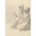 thumbnail image 2 of John Glover 11x14 Black Ornate Wood Framed Double Matted Museum Art Print Titled: Two Little Girls (ca. 1810), 2 of 5