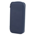 thumbnail image 2 of Cartera antirrobo de cuero PU, bolso para pasaporte, tarjetero, organizador para bloqueo RFID, color azul, 2 of 12
