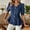 B_ Navy, variant on CYMMPU Women's Summer V Neck Solid Color Short Sleeve Tee Top, Casual Soft Lightweight Daily Wear Blouse White XL