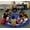 Blue/Crème, variant on KidCarpet.com Montessori Classroom Rug, 7'6" x 12' Rectangle, Blue/Crème
