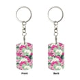 thumbnail image 2 of Naloa Orchids Flowers Print Keyfob with Split Key Ring and Print Labels, Key Labels Key Chain Tags, Luggage Tags, Car Key Chain Ring Keyfob Gift, 2 of 7
