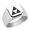Silver, variant on Zelda Triforce Stainless Steel Signet Ring