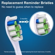 8 Pack Replacement Brush Heads, Compatible with Philips Sonicare Electric Toothbrush, 4pcs Precision Clean and 4pcs Whitening Clean Brush Heads,White.