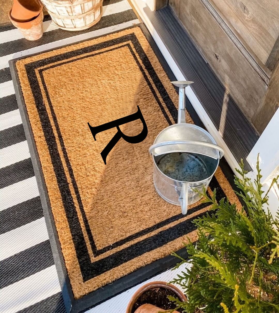 Monogrammed Outdoor Welcome Door Mat — nuLOOM