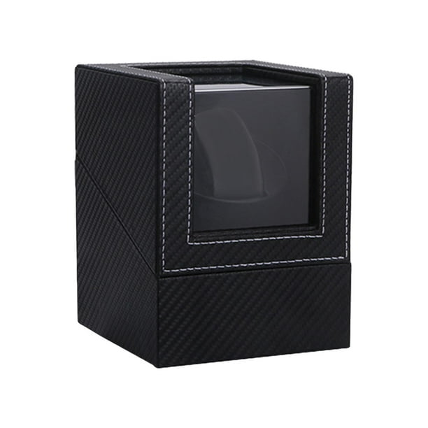 Soporte de reloj individual para relojes automáticos, base de cuero genuino, estuche de exhibición para reloj de pulsera, armario portátil de viaje