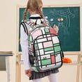 thumbnail image 7 of FORMRS Unisex School Backpack 17" Student Travel Bag with Laptop Compartment, Red Abstract Geometric, 7 of 7