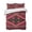 Maroon, Green, Sand, variant on Quilts Twin Size Bedding Set, Red Western Lightweight Quilted Comforter, Southwestern Geometric Ethnic Art Soft Reversible Bedspread Coverlet with Pillow Covers for All Season, 68" x 86"