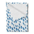 thumbnail image 2 of Autumn Soft Flannel Fleece Throw Blanket, Raindrops Fall Autumn Climate Liquid Gravity Water Cycle Air Mass Image, Cozy Plush for Indoor and Outdoor Use, 50" x 70", Blue and White, by Ambesonne, 2 of 5