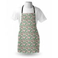 thumbnail image 4 of Floral Apron, Roses with Thorns Rosebuds Cactus Wild Plants Art on Plain Background, Unisex Kitchen Bib with Adjustable Neck for Cooking Gardening, Adult Size, Fern Green Pastel Pink, by Ambesonne, 4 of 4