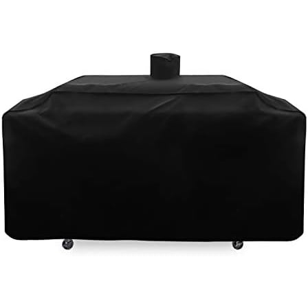 Heavy Duty Waterproof Grill Cover Compatible for Smoke Hollow Pit Boss Gas/Charcoal Grill and More, UV Resistant Barbecue 79 Inch Cover with Sealed Seam, All Weather Protection, Black$$Garden & Patio
