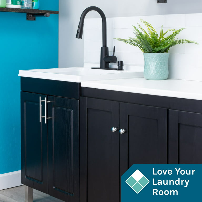 Hide A Utility Sink with A Faux Vanity - Lemons, Lavender, & Laundry