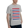 thumbnail image 2 of Bingfone American Patriotic Stars And Stripes Men'S Loose Fit Short-Sleeve Pocket T-Shirt, 2 of 7