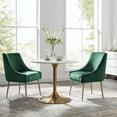 thumbnail image 2 of Side Dining Chair, Set of 2, Velvet, Metal Steel, Green, Modern Contemporary Urban Design, Kitchen Room Cafe Bistro Restaurant Hospitality, 2 of 4