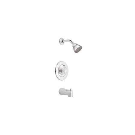 Valve Train Package - Moen T471EP Chateau Tub and Shower Trim Package with Single Function Shower Head - Less Valve