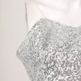 thumbnail image 4 of KaLI_store Formal Dresses Women's V Neck Sequin Gown Long Prom Evening Party Dress Silver,S, 4 of 5