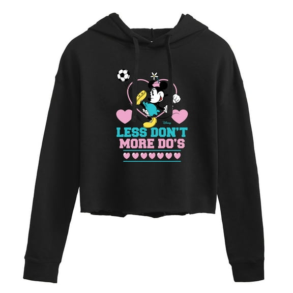 Disney - Less Dont More Dos Soccer - Juniors Cropped Pullover Hoodie