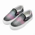 thumbnail image 3 of Toddler Sneakers for Girls Boys, Kids Canvas Low Top Slip On Sparkle Glitter Shoes Fashion Walking Casual Shoes, 3 of 8