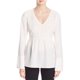 thumbnail image 1 of Blusa con péplum sólido Finity para mujer blanco 8, 1 of 1