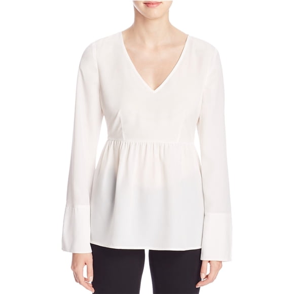 Blusa con péplum sólido Finity para mujer blanco 8