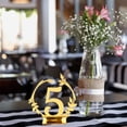 thumbnail image 3 of Miangastore Acrylic Golden Table Sign for Seating Arrangement 10Pack 4.1x4.1x1.6In, 3 of 9