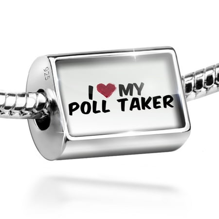 Neonblond Charm I heart love my Poll Taker 925 Sterling Silver Bead