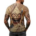 thumbnail image 7 of T Shirts for Men Halloween Print Short Sleeve V Neck Tees Pull on Funny Causal Shirts, 4XL, 7 of 7